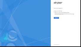 
							         Sign In - Stryker								  
							    