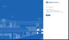 
							         Sign In - Tata Projects								  
							    