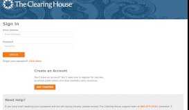 
							         Sign In | The Clearing House								  
							    