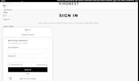 
							         Sign In - The Honest Company								  
							    