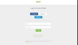 
							         Sign in to Acer								  
							    