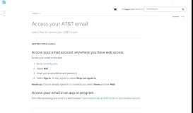 
							         Sign in to AT&T Email Powered by Yahoo! - Smb-myaccount ...								  
							    