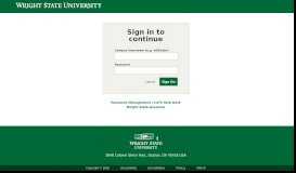 
							         Sign in to continue - Wright State University								  
							    