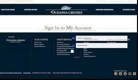
							         Sign In to My Account - Oceania Cruises								  
							    