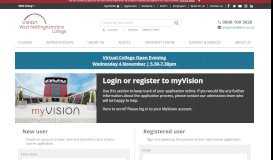 
							         Sign in to myVision - Vision West Nottinghamshire College - Mansfield								  
							    
