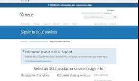 
							         Sign in to OCLC services								  
							    