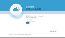 
							         Sign In To ORACLE CLOUD								  
							    