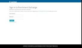
							         Sign In to Parchment Exchange								  
							    