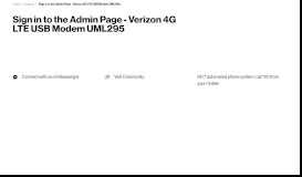 
							         Sign in to the Admin Page - Verizon 4G LTE USB ... - Verizon Wireless								  
							    