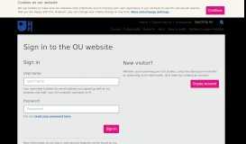 
							         Sign in to the OU website - Help Centre - The Open University								  
							    