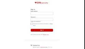 
							         Sign in to Your Account – CVS Specialty								  
							    
