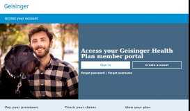 
							         Sign in to your account | Geisinger Health Plan								  
							    
