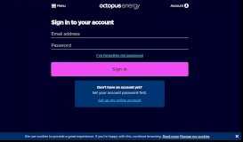 
							         Sign in to your account - Octopus Energy								  
							    