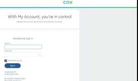 
							         Sign In to Your Cox Account | Cox Communications								  
							    