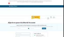 
							         Sign In To Your Personal SeaWorld Account | SeaWorld Orlando								  
							    