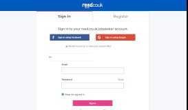 
							         Sign in to your reed.co.uk account								  
							    