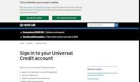 
							         Sign in to your Universal Credit account - GOV.UK								  
							    