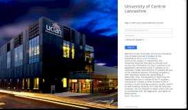 
							         Sign In - UCLan								  
							    