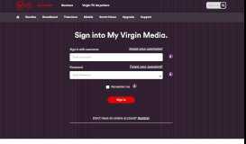 
							         Sign In - Virgin Media Ireland								  
							    