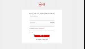 
							         Sign in - Virgin Media | Sign in to My Virgin Media								  
							    
