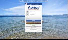 
							         Sign in with Aeries - Aeries Software								  
							    