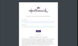
							         Sign in with your Hallmark Enterprise ID and Password								  
							    