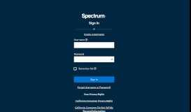 
							         Sign in with your Spectrum username and password.								  
							    