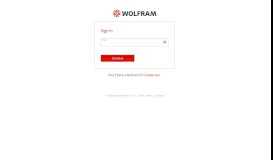 
							         Sign In - Wolfram								  
							    