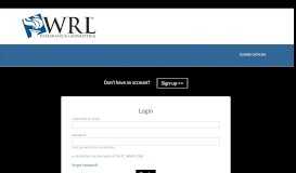
							         Sign In | WRL Insurance - WebCE								  
							    