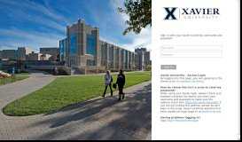 
							         Sign In - Xavier University								  
							    