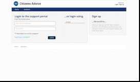 
							         Sign into : Citizens Advice								  
							    