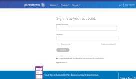 
							         Sign into You Account - Pitney Bowes								  
							    