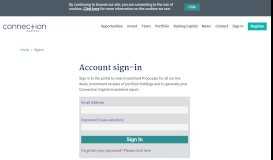 
							         Sign Into Your Account - Connection Capital								  
							    