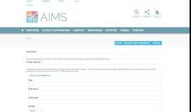 
							         Sign up | Agricultural Information Management Standards (AIMS)								  
							    
