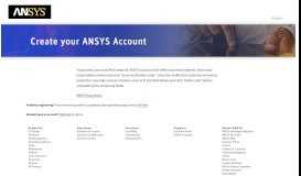 
							         Sign Up - ANSYS Account								  
							    