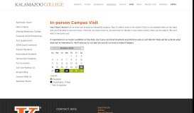 
							         Sign up for an Individual Campus Visit! - Kalamazoo College								  
							    