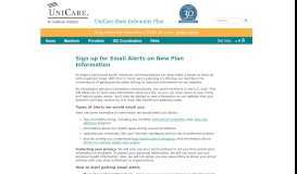 
							         Sign up for Email Alerts on New Plan Information - UniCare State ...								  
							    