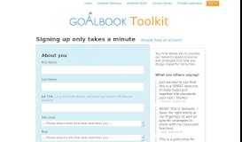 
							         Sign up for Goalbook Toolkit								  
							    