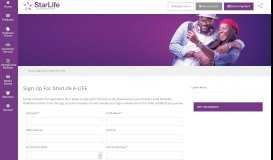 
							         Sign Up For StarLife e-LIFE | StarLife Assurance								  
							    