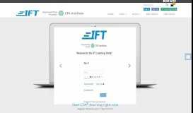
							         Sign Up - IFT e-Learning Portal | IFT World								  
							    