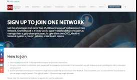 
							         Sign Up to Join One Network - One Network Enterprises								  
							    