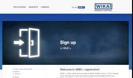 
							         Sign up - to WMC+ | WIKA Mobile Control								  
							    