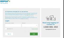 
							         SignIn | RSPCA Pet Insurance - Customer Service Portal								  
							    