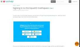 
							         Signing in to the EquatIO mathspace | Support								  
							    