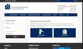 
							         Signup & Login Portal - Cincinnati Metropolitan Housing Authority								  
							    