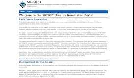 
							         SIGSOFT Award Nomination System								  
							    