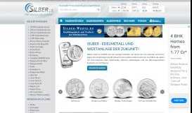 
							         Silber.de - Portal für das Edelmetall Silber als Geldanlage								  
							    