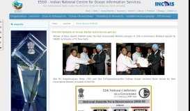 
							         Silver Award for INCOIS Website & Ocean Portal (www.incois.gov.in)								  
							    
