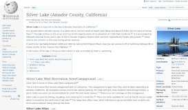 
							         Silver Lake (Amador County) - Wikipedia								  
							    