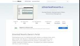 
							         Silverleafresorts.com website. Silverleaf Resorts Owner's Portal.								  
							    
